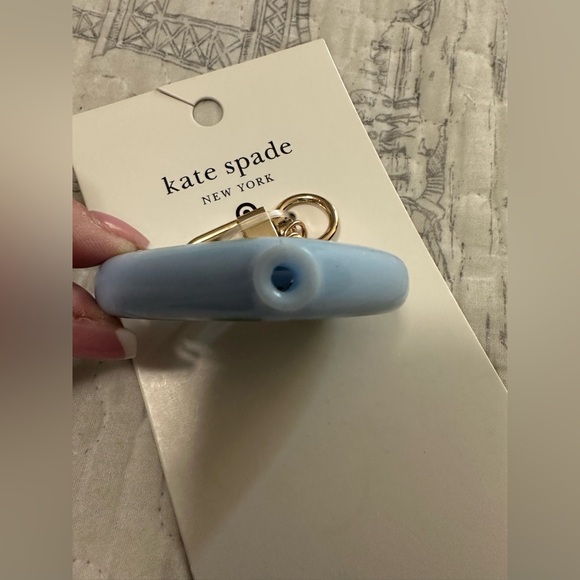 Kate Spade x Target Striped Heart Purse Coin Charm keychain - Picture 8 of 9